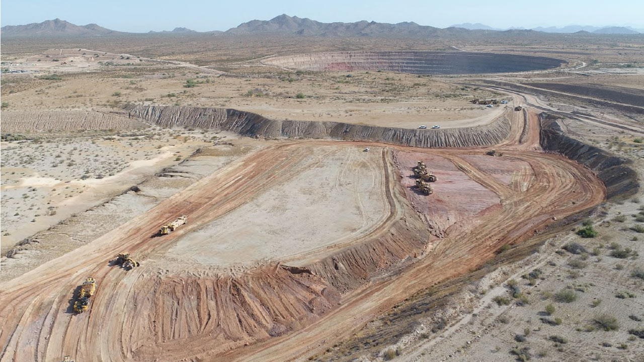 Vue aérienne d’un site minier en Arizona